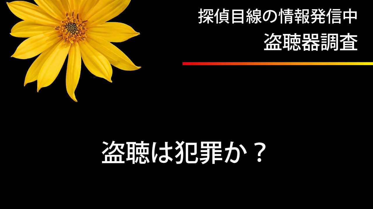 盗聴は犯罪行為にならない