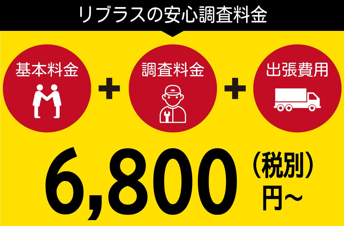 リブラスの安心調査料金は税別6.800円～
